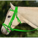 LIME GREEN ENGLISH BRIDLE with CAVESSON made from BETA BIOTHANE