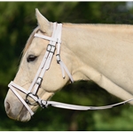 WHITE ENGLISH BRIDLE with CAVESSON made from BETA BIOTHANE
