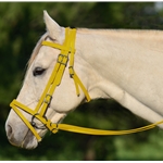 YELLOW ENGLISH BRIDLE with CAVESSON made from BETA BIOTHANE