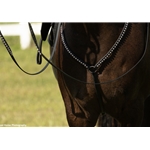 ENGLISH BREAST COLLAR made from BETA BIOTHANE with SILVER SPOTS