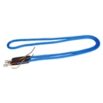 LIGHT BLUE Soft Cotton Rope Horse Riding Reins - Two Horse Tack