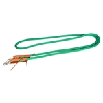 KELLY GREEN Soft Cotton Rope Horse Riding Reins - Two Horse Tack