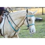 **WHOLESALE/DISCOUNT** Color Overlay with Star Conchos ENGLISH BRIDLE & BREAST COLLAR SET made from BETA BIOTHANE