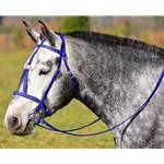 DARK BLUE MEDIEVAL BAROQUE WAR or PARADE BRIDLE with reins Beta Biothane