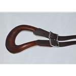 brown (dark, chocolate) LEATHER Saddle Crupper with Leather Tailpiece