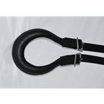 black LEATHER Saddle Crupper with Leather Tailpiece