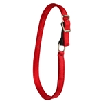 ****DISCOUNTED TACK*** $12 Red Nylon Turnout Neck Collar with Leather Safety Breakaway - Horse Size