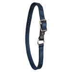 ****DISCOUNTED TACK*** $12 Navy Blue Nylon Turnout Neck Collar with Leather Safety Breakaway - Horse Size