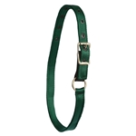 ****DISCOUNTED TACK*** $12 Hunter Green Nylon Turnout Neck Collar with Leather Safety Breakaway - Horse Size