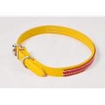 yellow (bright/canary) BETA BIOTHANE with OVERLAY Dog Collar