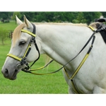 yellowdayglooverlay REFLECTIVE Halter Bridle with Bit Hangers