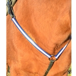 blue REFLECTIVE Western Breast Collar 