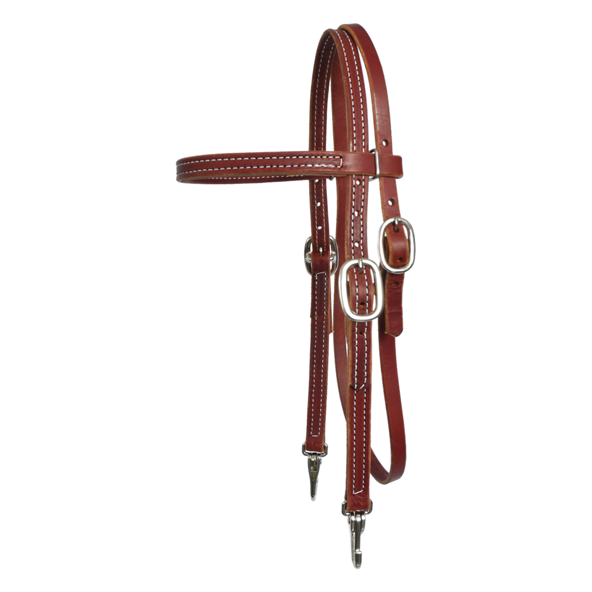 Western Dark Brownleather Tack Set of Headstall and Breast 