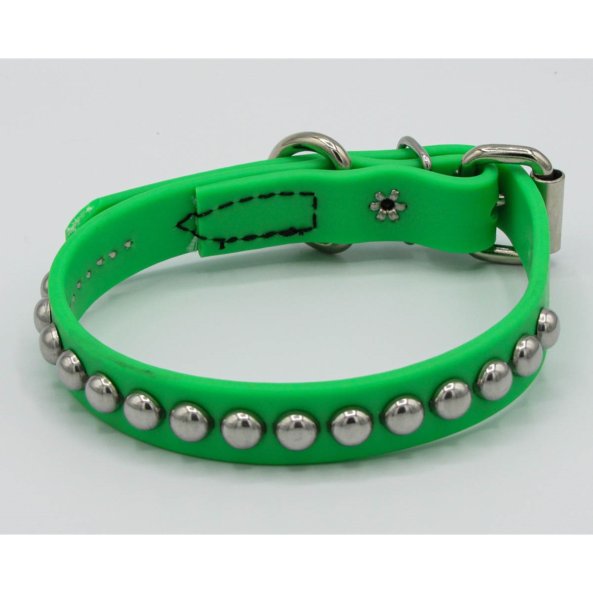 Shop Dog Collars Made from Beta Biothane with Silver Studs- Two Horse Tack