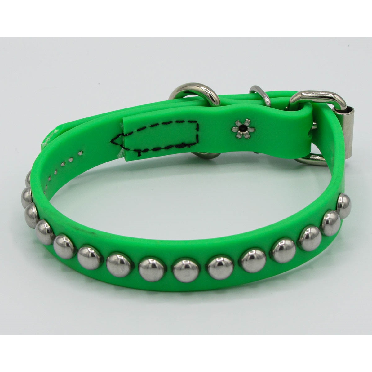 Shop Dog Collars Made from Beta Biothane with Silver Studs Two Horse Tack