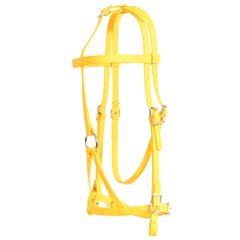 ****CLEARANCE ITEM*** $15 Sunflower Yellow Beta Biothane War Bridle Headstall - Horse Size