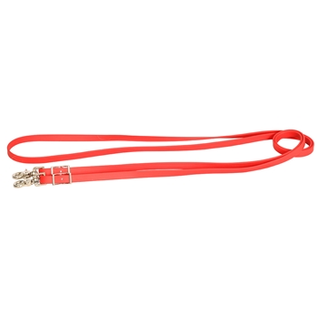 ****PHOTO SAMPLE*** $10 Red Beta Biothane Trail Reins with Snaps on Bit Ends