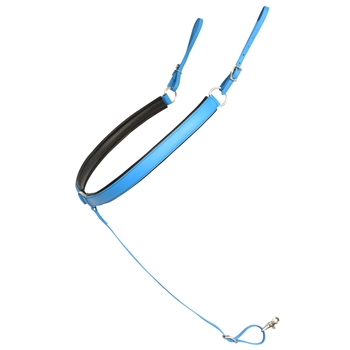 ****CLEARANCE ITEM*** $20 Light/Sky Blue Beta Biothane Western Breast Collar with Neoprene Padding - Warmblood/TB/Large Horse/Draft Cross Size