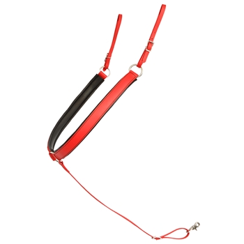 ****CLEARANCE ITEM*** $20 Red Beta Biothane Western Breast Collar with Neoprene Padding - Warmblood/TB/Large Horse/Draft Cross Size