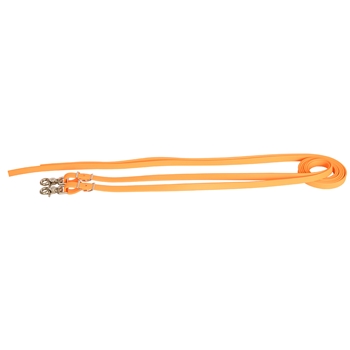 ****PHOTO SAMPLE*** $10 Mango Orange Beta Biothane Western Split reins with snaps on bit ends