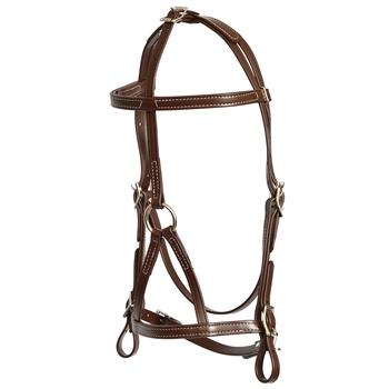 ****PHOTO SAMPLE*** $30 Dark Brown Better Than Leather War Bridle Headstall - Horse Size