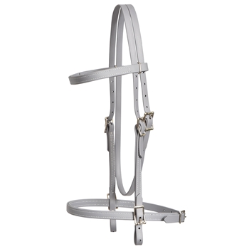 ****PHOTO SAMPLE*** $20 Gray Beta Biothane English Bridle Headstall - Horse Size