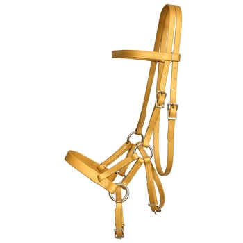 ****PHOTO SAMPLE*** $30 Gold Beta Biothane Sidepull Headstall - Horse Size