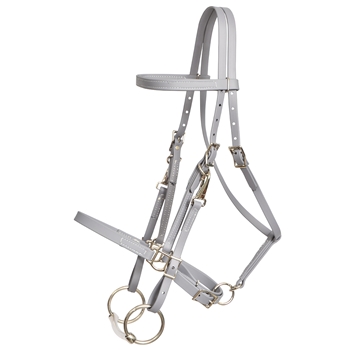 ****PHOTO SAMPLE*** $30 Gray Beta Biothane Halter Bridle with Bit Hangers Headstall - Horse Size