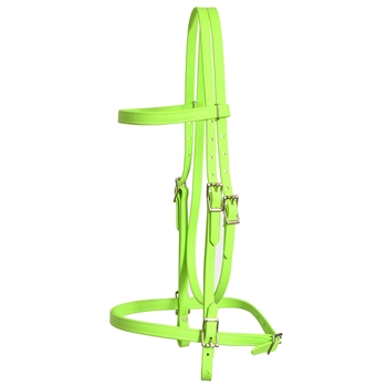 ****PHOTO SAMPLE*** $20 Apple Green Beta Biothane English Bridle Headstall - Horse Size