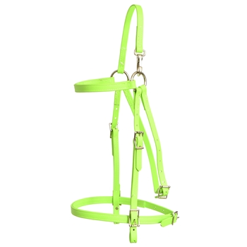 ****PHOTO SAMPLE*** $20 Apple Green Beta Biothane Mule Bridle Headstall with Noseband - Standard Mule/Horse Size