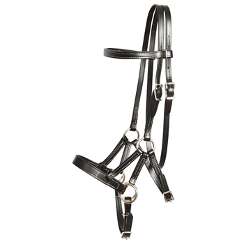 ****PHOTO SAMPLE*** $30 Black Better Than Leather Sidepull Headstall - Horse Size