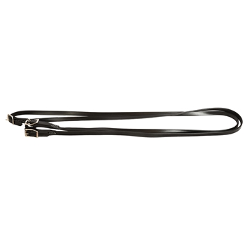 ****PHOTO SAMPLE*** $10 Black Better Than Leather English Reins with Roller Buckles on Bit Ends