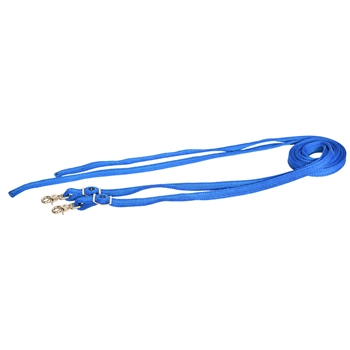 ****PHOTO SAMPLE*** $10 Blue Nylon Western Split Reins with Snaps