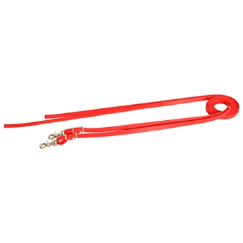 ****PHOTO SAMPLE*** $10 Red Beta Biothane Western Split Reins with Snaps on Bit Ends
