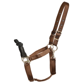 ****PHOTO SAMPLE*** $20 Brown Nylon Rope Combo Halter - Horse Size