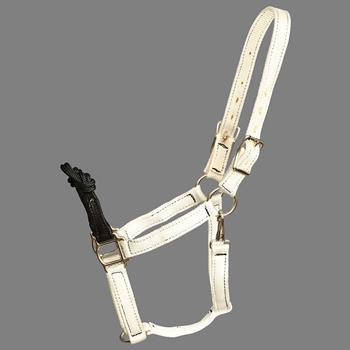 ****PHOTO SAMPLE*** $20 White Nylon Rope Combo Halter - Horse Size