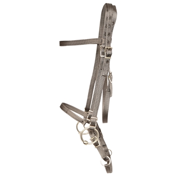 ****PHOTO SAMPLE*** $20 Gray Nylon Paso Fino Bridle Headstall - Horse Size