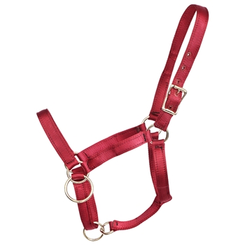 ****PHOTO SAMPLE*** $15 Burgundy Nylon Pack Horse Halter - Horse Size