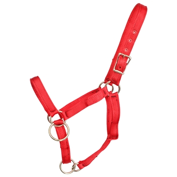 ****PHOTO SAMPLE*** $15 Red Nylon Pack Horse Halter - Horse Size