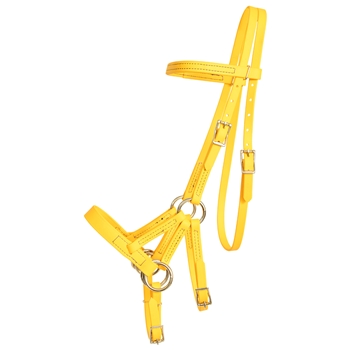 ****PHOTO SAMPLE*** $20 Sunflower Yellow Beta Biothane Sidepull Headstall - Horse Size