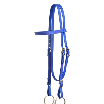 ****PHOTO SAMPLE*** $20 Royal Blue Beta Biothane Western Headstall with Pink Thread