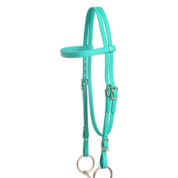 ****PHOTO SAMPLE*** $20 Turquoise Beta Biothane Western Headstall with Pink Thread