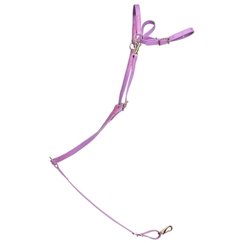 ****PHOTO SAMPLE*** $25 Orchid Beta Biothane English Breast Collar with Pink Thread - Horse Size