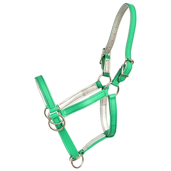 METALLIC LEATHER PADDED Beta Biothane Pack Horse Halter 