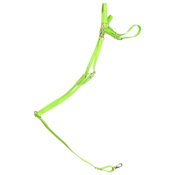****PHOTO SAMPLE*** $25 Apple Green with Pink Thread Beta Biothane English Breast Collar - Horse Size