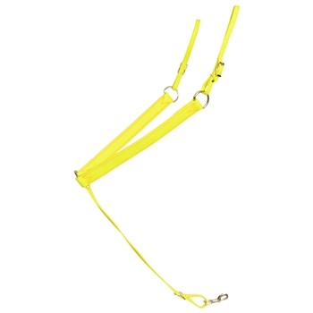 ****PHOTO SAMPLE*** $25 Safety Yellow with Pink Thread Beta Biothane Western Breast Collar - Horse Size