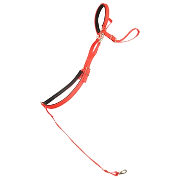 ****PHOTO SAMPLE*** $10 Orange Nylon with Neoprene Padding English Breast Collar - Horse Size