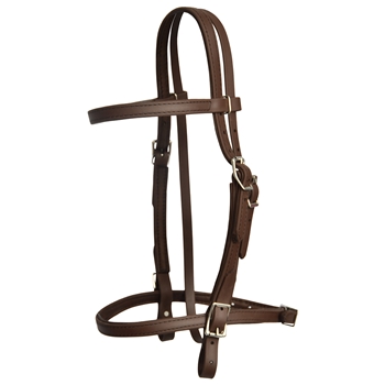 ****PHOTO SAMPLE*** $25 Dark Brown Beta Biothane with Brown No Rub Padding English Headstall - Horse Size