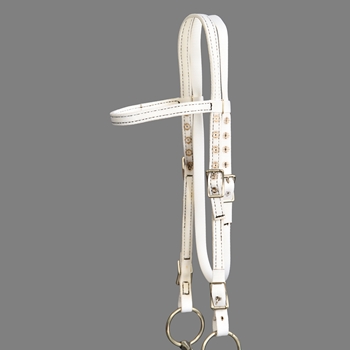 ****PHOTO SAMPLE*** $10 White Nylon Western Bridle Headstall - Horse Size