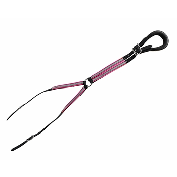 SADDLE CRUPPER made with REFLECTIVE Day GLO Beta Biothane with LEATHER TAILPIECE